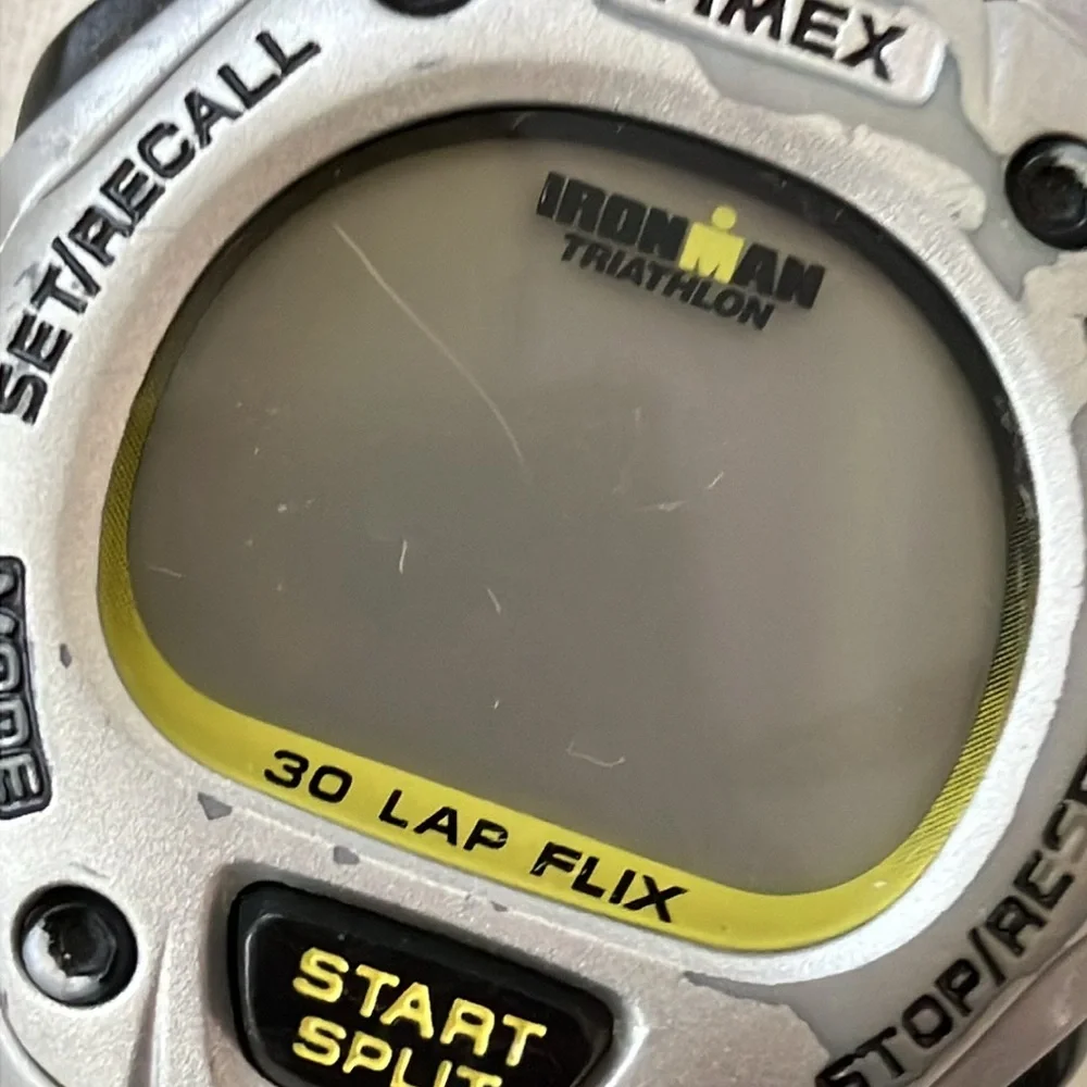 Vintage TIMEX DIGITAL IRONMAN TRIATHLON WATCH CLASSIC WR 100m AND IRONMAN BAND